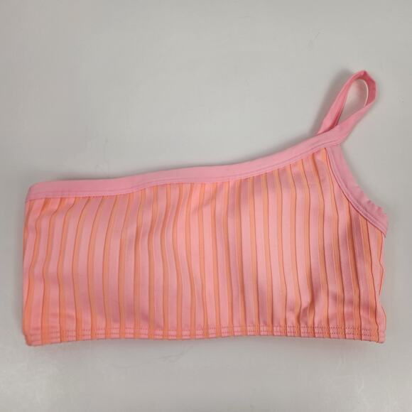 L*Space Axel Bikini Top in Pink Orange Two Tone Size Medium NWT One Shoulder - Picture 1 of 5